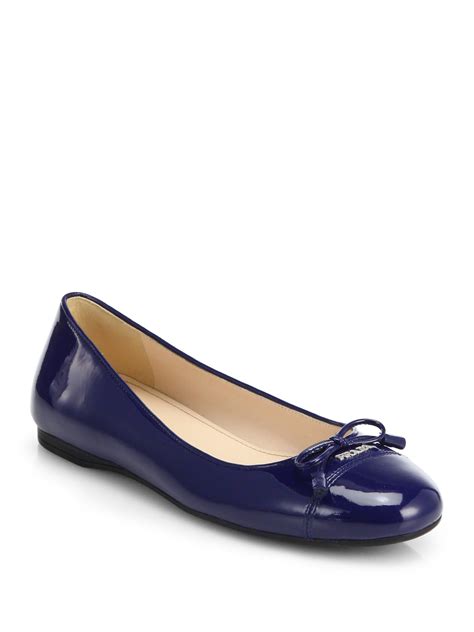 blue Prada flats